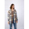 imageTrendy Queen Womens Flannel Shacket Casual Jacket Plaid Button Down Long Sleeve Shirt Fall Winter OutfitsBluebrown
