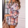 imageTrendy Queen Womens Flannel Shacket Casual Jacket Plaid Button Down Long Sleeve Shirt Fall Winter OutfitsBluepink