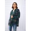 imageTrendy Queen Womens Flannel Shacket Casual Jacket Plaid Button Down Long Sleeve Shirt Fall Winter OutfitsGreen