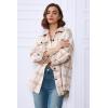 imageTrendy Queen Womens Flannel Shacket Casual Jacket Plaid Button Down Long Sleeve Shirt Fall Winter OutfitsKhaki