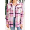 imageTrendy Queen Womens Flannel Shacket Casual Jacket Plaid Button Down Long Sleeve Shirt Fall Winter OutfitsPink