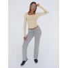 imageTrendy Queen Womens Long Sleeve Shirts Crop Tops Basic Tight Slim Fit Y2K T Shirts Winter Clothes 2024Apricot