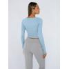 imageTrendy Queen Womens Long Sleeve Shirts Crop Tops Basic Tight Slim Fit Y2K T Shirts Winter Clothes 2024Baby Blue