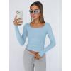 imageTrendy Queen Womens Long Sleeve Shirts Crop Tops Basic Tight Slim Fit Y2K T Shirts Winter Clothes 2024Baby Blue
