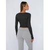 imageTrendy Queen Womens Long Sleeve Shirts Crop Tops Basic Tight Slim Fit Y2K T Shirts Winter Clothes 2024Black