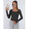 imageTrendy Queen Womens Long Sleeve Shirts Crop Tops Basic Tight Slim Fit Y2K T Shirts Winter Clothes 2024Black