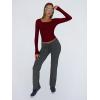 imageTrendy Queen Womens Long Sleeve Shirts Crop Tops Basic Tight Slim Fit Y2K T Shirts Winter Clothes 2024Burgundy