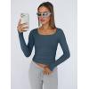 imageTrendy Queen Womens Long Sleeve Shirts Crop Tops Basic Tight Slim Fit Y2K T Shirts Winter Clothes 2024Haze Blue