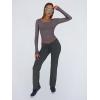imageTrendy Queen Womens Long Sleeve Shirts Crop Tops Basic Tight Slim Fit Y2K T Shirts Winter Clothes 2024Light Gray