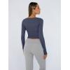 imageTrendy Queen Womens Long Sleeve Shirts Crop Tops Basic Tight Slim Fit Y2K T Shirts Winter Clothes 2024Navy