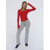 imageTrendy Queen Womens Long Sleeve Shirts Crop Tops Basic Tight Slim Fit Y2K T Shirts Winter Clothes 2024Red