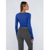 imageTrendy Queen Womens Long Sleeve Shirts Crop Tops Basic Tight Slim Fit Y2K T Shirts Winter Clothes 2024Royal Blue