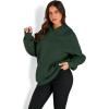 imageTrendy Queen Womens Oversized Hoodies Fleece Sweatshirts Long Sleeve Sweaters Pullover Fall Outfits Winter ClothesForest Green