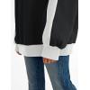 imageTrendy Queen Womens Oversized Sweatshirts Crewneck Hoodies Color Block Long Sleeve Pullover Fall Cute Top Fleece ClothesBlack