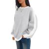 imageTrendy Queen Womens Oversized Sweatshirts Crewneck Hoodies Color Block Long Sleeve Pullover Fall Cute Top Fleece ClothesGrey