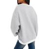imageTrendy Queen Womens Oversized Sweatshirts Crewneck Hoodies Color Block Long Sleeve Pullover Fall Cute Top Fleece ClothesGrey