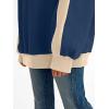 imageTrendy Queen Womens Oversized Sweatshirts Crewneck Hoodies Color Block Long Sleeve Pullover Fall Cute Top Fleece ClothesNavyblue