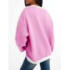 imageTrendy Queen Womens Oversized Sweatshirts Crewneck Hoodies Color Block Long Sleeve Pullover Fall Cute Top Fleece ClothesPink
