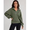 imageTrendy Queen Womens Oversized Sweatshirts Half Zip Pullover Long Sleeve Quarter Zip Hoodies Teen Girls Fall Y2K ClothesArmygreen