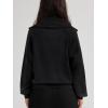 imageTrendy Queen Womens Oversized Sweatshirts Half Zip Pullover Long Sleeve Quarter Zip Hoodies Teen Girls Fall Y2K ClothesBlack