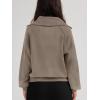 imageTrendy Queen Womens Oversized Sweatshirts Half Zip Pullover Long Sleeve Quarter Zip Hoodies Teen Girls Fall Y2K ClothesCoffeegrey