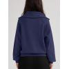 imageTrendy Queen Womens Oversized Sweatshirts Half Zip Pullover Long Sleeve Quarter Zip Hoodies Teen Girls Fall Y2K ClothesDarkblue