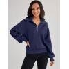 imageTrendy Queen Womens Oversized Sweatshirts Half Zip Pullover Long Sleeve Quarter Zip Hoodies Teen Girls Fall Y2K ClothesDarkblue