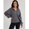 imageTrendy Queen Womens Oversized Sweatshirts Half Zip Pullover Long Sleeve Quarter Zip Hoodies Teen Girls Fall Y2K ClothesDarkgrey