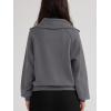 imageTrendy Queen Womens Oversized Sweatshirts Half Zip Pullover Long Sleeve Quarter Zip Hoodies Teen Girls Fall Y2K ClothesDarkgrey