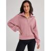 imageTrendy Queen Womens Oversized Sweatshirts Half Zip Pullover Long Sleeve Quarter Zip Hoodies Teen Girls Fall Y2K ClothesDarkpink