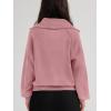 imageTrendy Queen Womens Oversized Sweatshirts Half Zip Pullover Long Sleeve Quarter Zip Hoodies Teen Girls Fall Y2K ClothesDarkpink