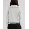 imageTrendy Queen Womens Oversized Sweatshirts Half Zip Pullover Long Sleeve Quarter Zip Hoodies Teen Girls Fall Y2K ClothesGrey