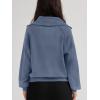 imageTrendy Queen Womens Oversized Sweatshirts Half Zip Pullover Long Sleeve Quarter Zip Hoodies Teen Girls Fall Y2K ClothesGreyblue