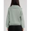 imageTrendy Queen Womens Oversized Sweatshirts Half Zip Pullover Long Sleeve Quarter Zip Hoodies Teen Girls Fall Y2K ClothesLightgreen