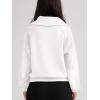 imageTrendy Queen Womens Oversized Sweatshirts Half Zip Pullover Long Sleeve Quarter Zip Hoodies Teen Girls Fall Y2K ClothesWhite