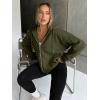 imageTrendy Queen Womens Zip Up Hoodies Oversized Sweatshirts Fall Fashion Outfits Sweaters Casual Jackets 2025 Winter ClothesArmy Green