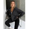 imageTrendy Queen Womens Zip Up Hoodies Oversized Sweatshirts Fall Fashion Outfits Sweaters Casual Jackets 2025 Winter ClothesBlack