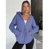 imageTrendy Queen Womens Zip Up Hoodies Oversized Sweatshirts Fall Fashion Outfits Sweaters Casual Jackets 2025 Winter ClothesBlue Purple