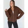 imageTrendy Queen Womens Zip Up Hoodies Oversized Sweatshirts Fall Fashion Outfits Sweaters Casual Jackets 2025 Winter ClothesCoffee