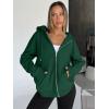 imageTrendy Queen Womens Zip Up Hoodies Oversized Sweatshirts Fall Fashion Outfits Sweaters Casual Jackets 2025 Winter ClothesDark Green