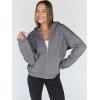 imageTrendy Queen Womens Zip Up Hoodies Oversized Sweatshirts Fall Fashion Outfits Sweaters Casual Jackets 2025 Winter ClothesDark Grey