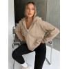 imageTrendy Queen Womens Zip Up Hoodies Oversized Sweatshirts Fall Fashion Outfits Sweaters Casual Jackets 2025 Winter ClothesDark Khaki