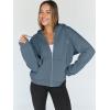 imageTrendy Queen Womens Zip Up Hoodies Oversized Sweatshirts Fall Fashion Outfits Sweaters Casual Jackets 2025 Winter ClothesDusty Blue