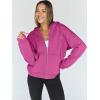 imageTrendy Queen Womens Zip Up Hoodies Oversized Sweatshirts Fall Fashion Outfits Sweaters Casual Jackets 2025 Winter ClothesHot Pink