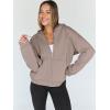 imageTrendy Queen Womens Zip Up Hoodies Oversized Sweatshirts Fall Fashion Outfits Sweaters Casual Jackets 2025 Winter ClothesNutmeg