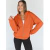 imageTrendy Queen Womens Zip Up Hoodies Oversized Sweatshirts Fall Fashion Outfits Sweaters Casual Jackets 2025 Winter ClothesOrange
