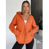 imageTrendy Queen Womens Zip Up Hoodies Oversized Sweatshirts Fall Fashion Outfits Sweaters Casual Jackets 2025 Winter ClothesOrange