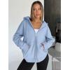 imageTrendy Queen Womens Zip Up Hoodies Oversized Sweatshirts Fall Fashion Outfits Sweaters Casual Jackets 2025 Winter ClothesSky Blue