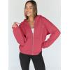 imageTrendy Queen Womens Zip Up Hoodies Oversized Sweatshirts Fall Fashion Outfits Sweaters Casual Jackets 2025 Winter ClothesWatermelon