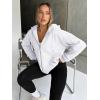 imageTrendy Queen Womens Zip Up Hoodies Oversized Sweatshirts Fall Fashion Outfits Sweaters Casual Jackets 2025 Winter ClothesWhite